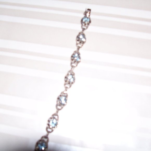Blue Topaz Marcasite Bracelet - Picture 5 of 5